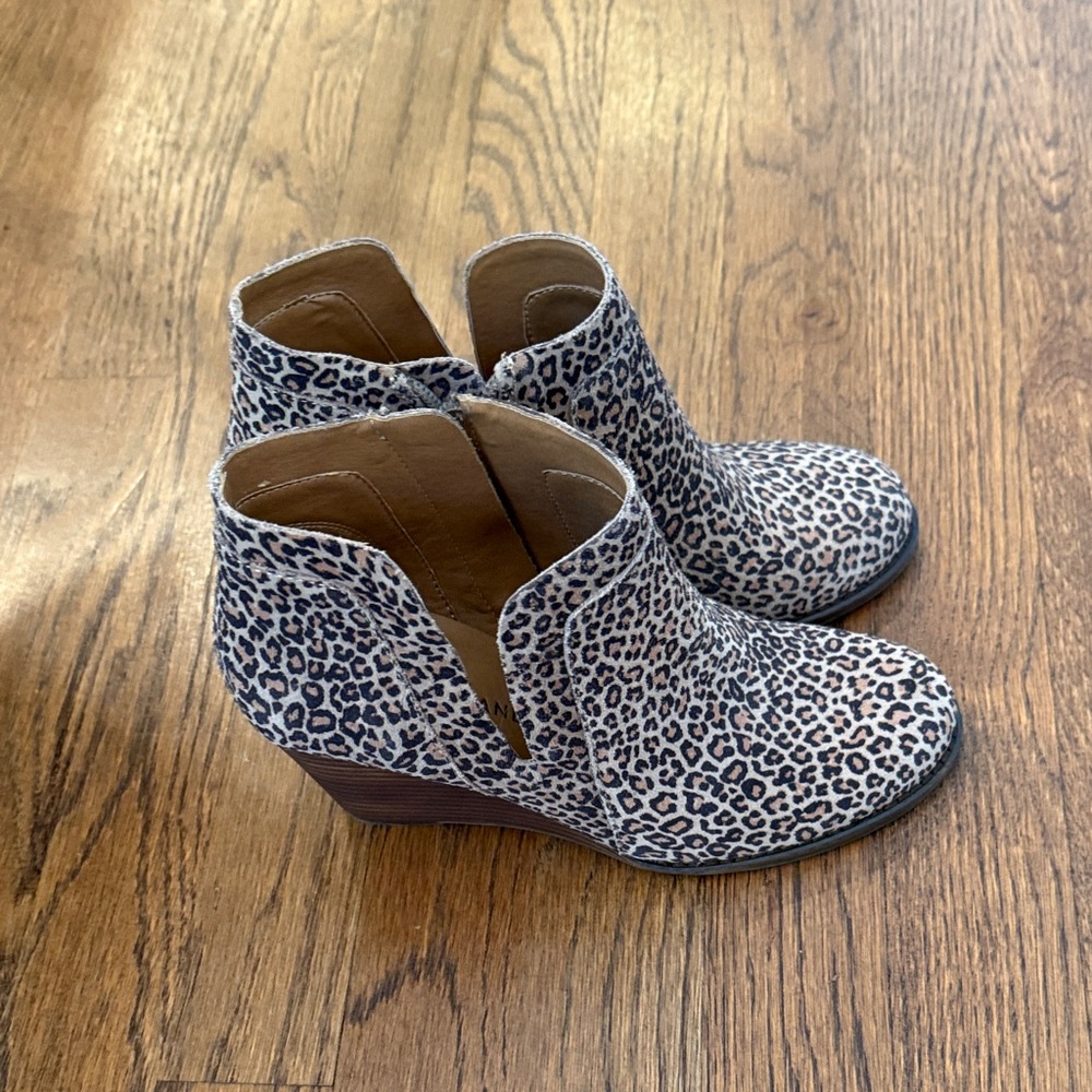 Lucky Brand Animal Print Ankle Booties